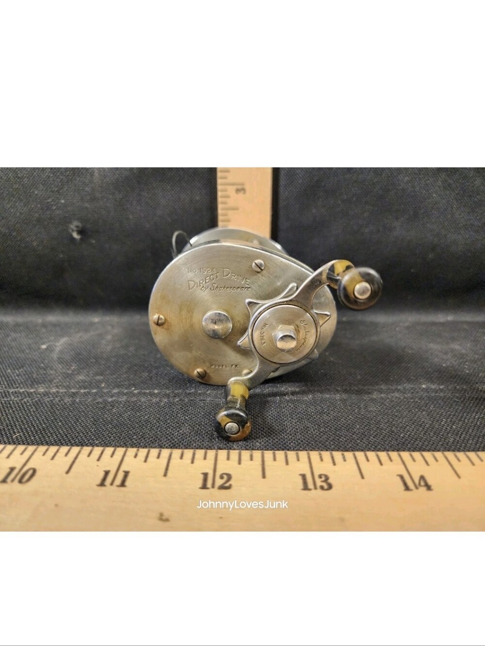 Vintage No. 1924 Shakespeare Direct Drive Fishing Reel Used Works Bakelight